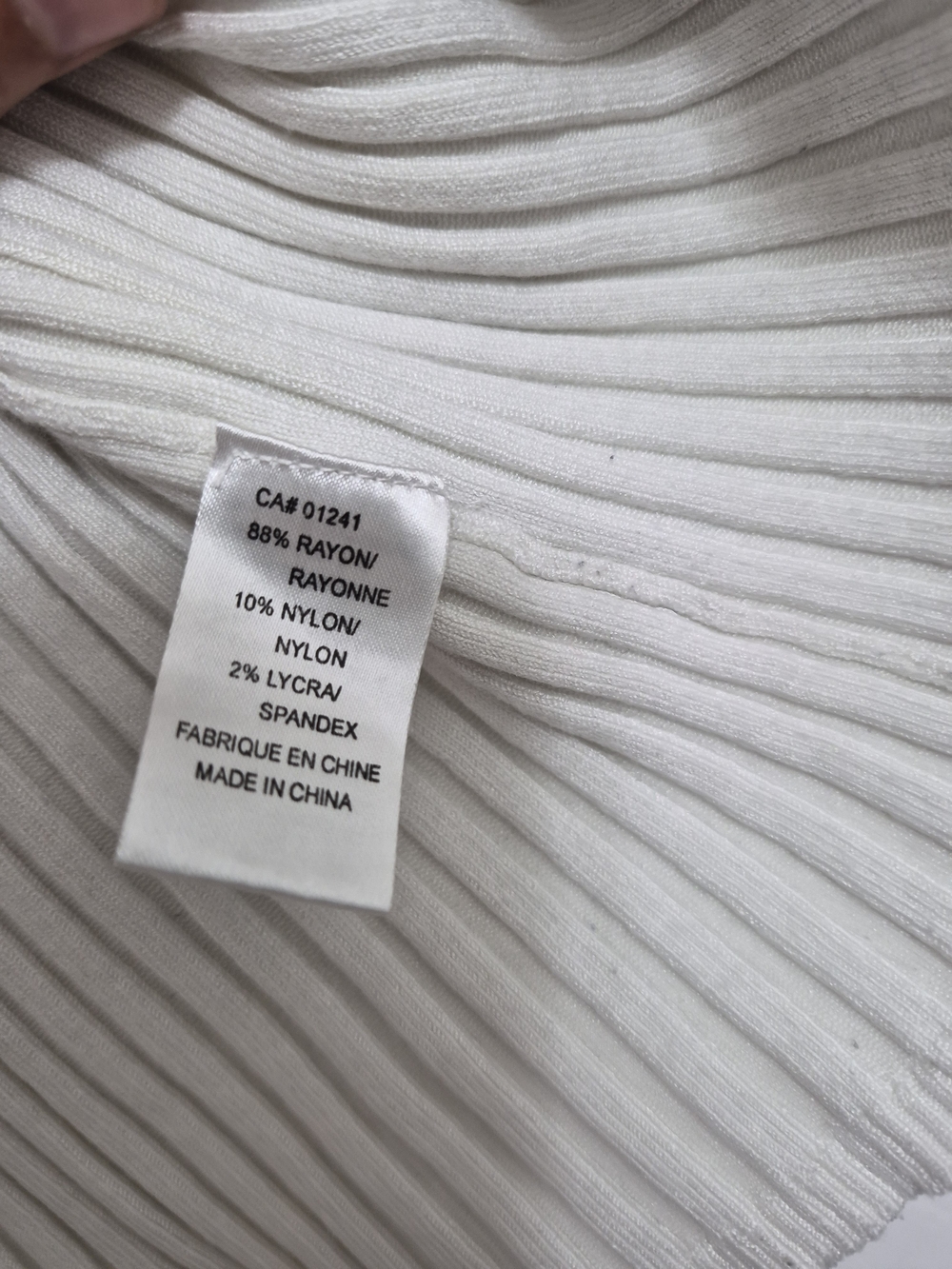 Simons Cream Ribbed Long-Sleeve Sweater - Picture 4 of 5